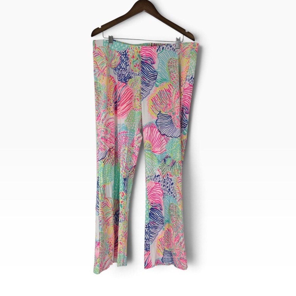 Lilly Pulitzer Georgia May Palazzo Pants Roar of the Sea Print Size XL